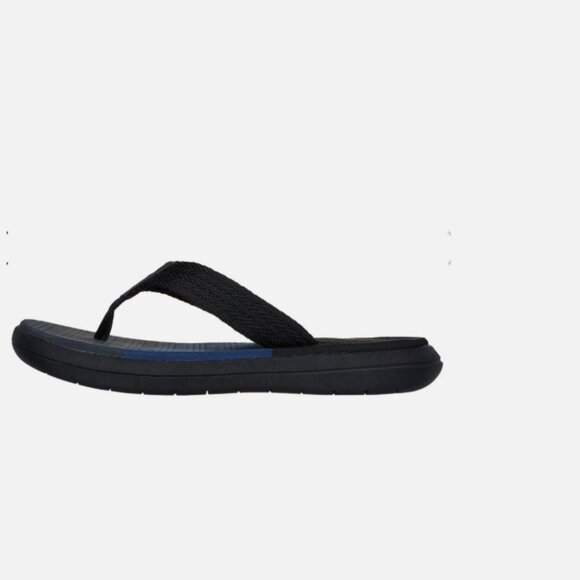 SKECHERS Voreno Codie Flip Flop Sandals Men’s 9 Black/Blue Comfort Relaxed Fit main image 4
